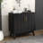 Mid-Century Fluted Sideboard, Solid Legs, Adjustable Shelves - Walnut-2095660565