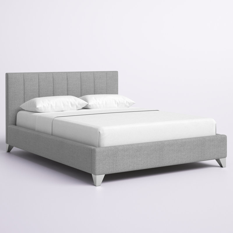 Lit plateforme tapissier Makenzie, Reine