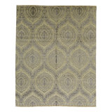 Damask Area Rug in Beige