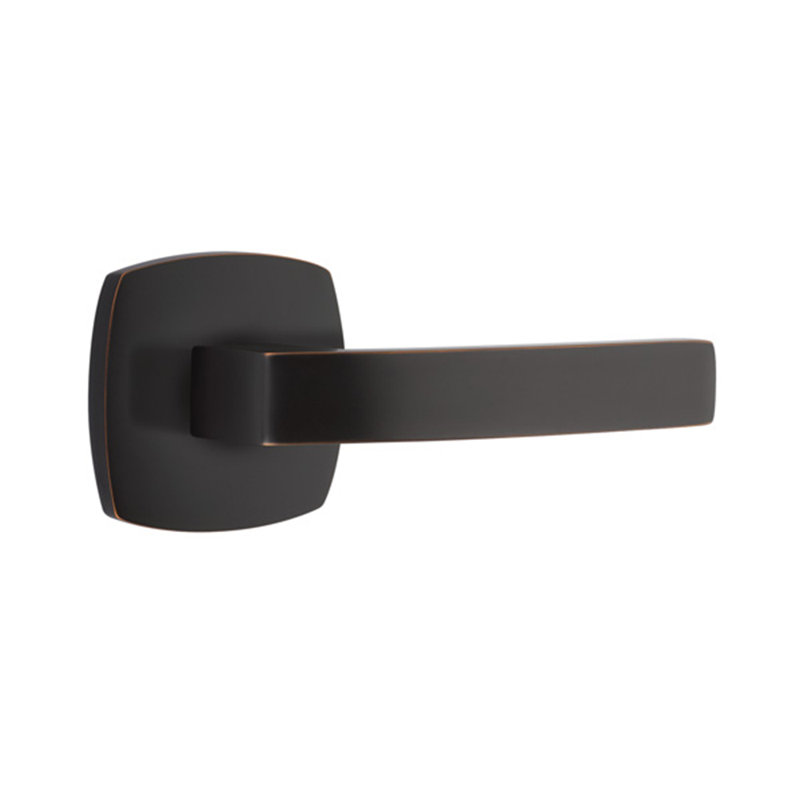 Poignée de porte avec rosette Breslin, Bronze huilé, Gauche