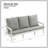 HIPS 3 Seater Sofa With Cushion, Wood Grain Outdoor Garden Sofa-2138578299