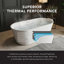 Baignoire de trempage autoportante avec drain central et mat 59 po.-100898556-125937329