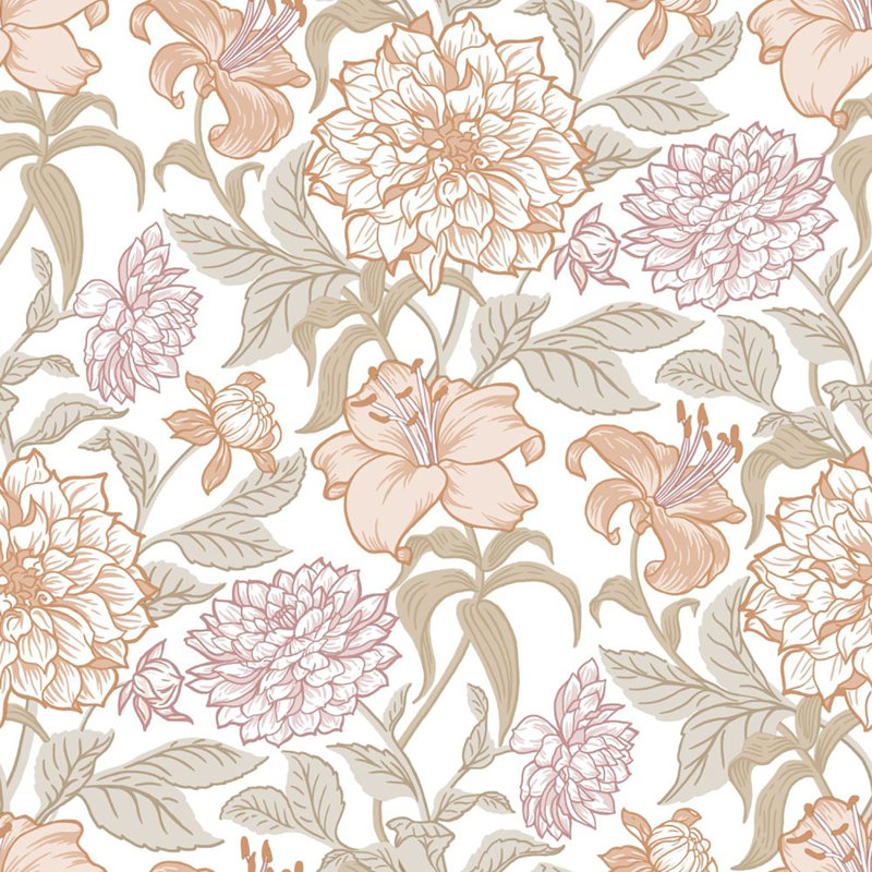 Chalmer Floral Double Roll, Pastel