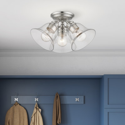 Sanes Large 3-Light 14.5" Semi Flush Mount