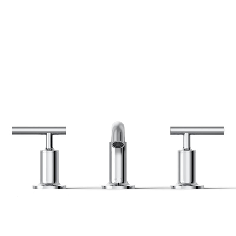 Purist Widespread Bathroom Faucet with Drain Assembly, Polished Chrome