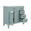Combinaison de meuble-lavabo pour salle de bain 36 po avec armoire à tiroirs-2126269660-2126269650