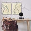 Minimalist Rabbit Line Portrait 2 PC Canvas Wall Art Set by June Erica Vess-679947036