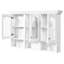 47.8" Bathroom Shelf Cabinet - 6 Spacious Shelves, Airflow Design Modern With 5+ Shelves 3 Open Compartments, Storage