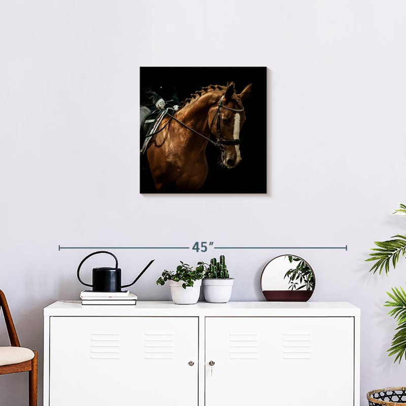 Cheval châtaignier Brampt, H 20 po x l 20 po