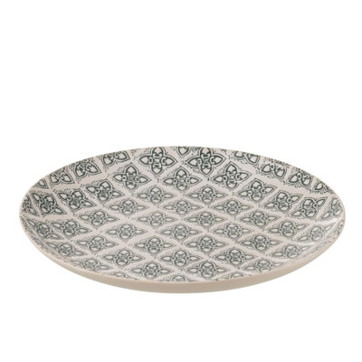 PLATE DECORATIVE KOUSA PORCELAIN BLUE/WHITE