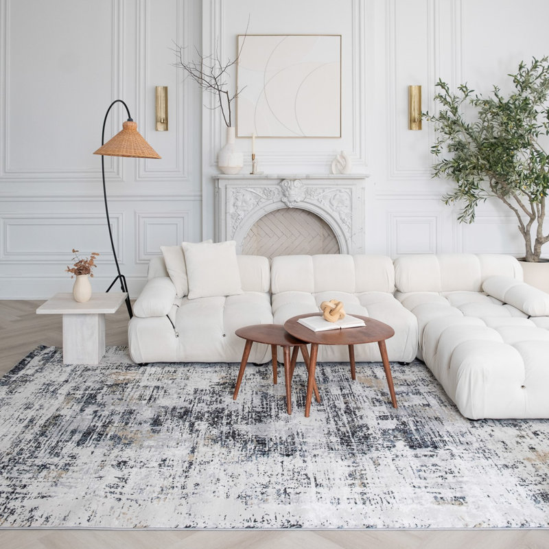 Tapis d'intérieur à motif de tapis Romina, Rectangle 3 pi 11 po x 5 pi 7 po