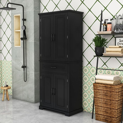 Freestanding Bathroom Storage, Bathroom Storage Cabinet with Doors and Drawer
