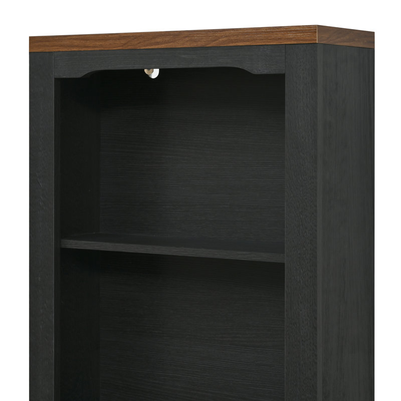 Grande armoire autoportante élégante avec rangement ouvert Glade, Black