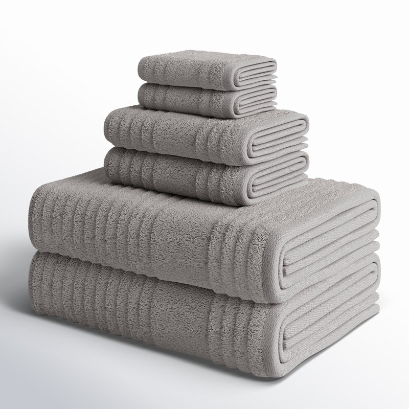 Depew Turkish Cotton Plush Mulit-Size Set, Dolphin Gray