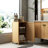 Bathroom Bamboo Storage Cabinet, Freestanding Floor Cabinet With Door