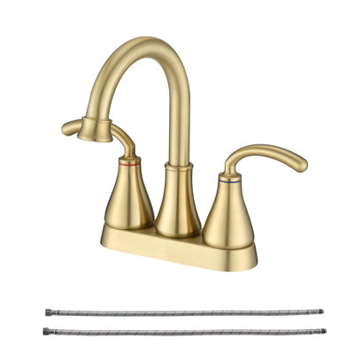 Centerset Bathroom Faucet with Drain Assembly