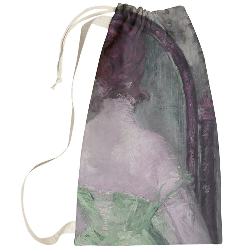 Fabric Laundry Bag with Handles, Large (76.5" H x 29.5" W x 1.5" D), Green