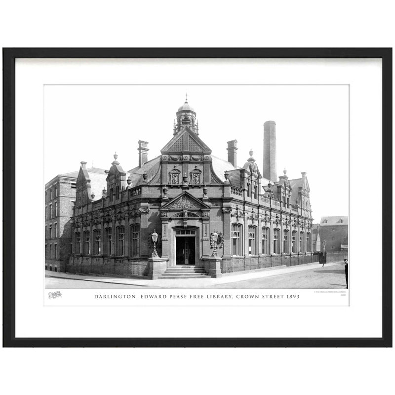 Darlington, Edward Pease Free Library, Crown Street 1893 by Francis Frith - Single Picture Frame Print