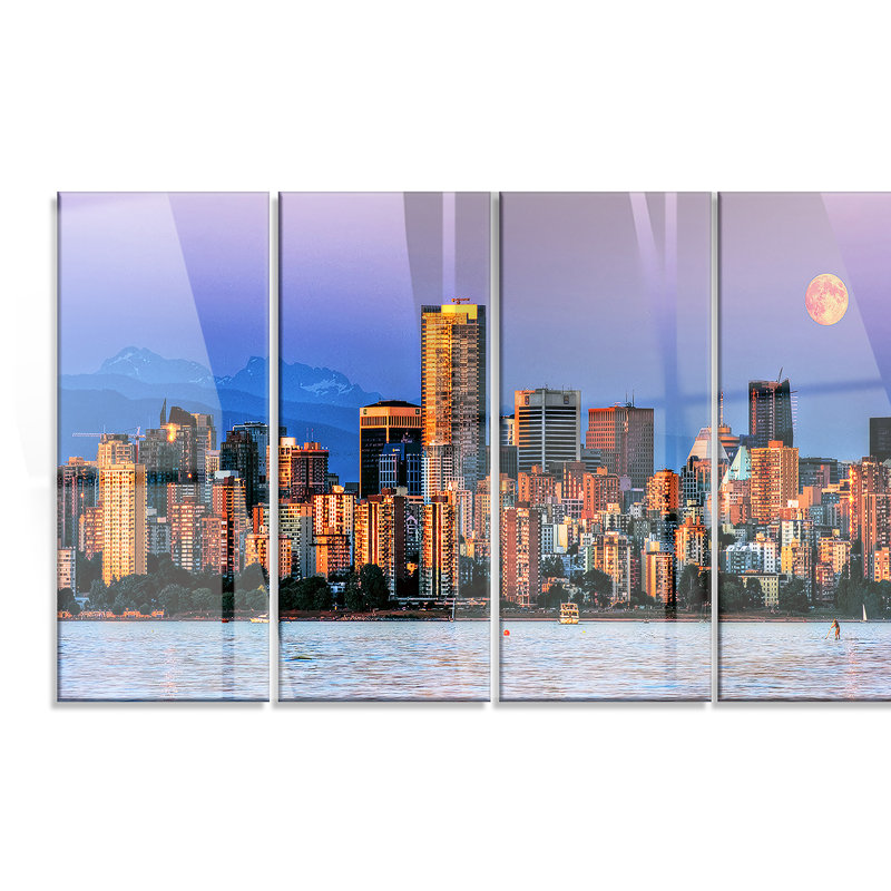 « vancouver skyscrapers », ensemble de 4 reproductions de photos sur métal