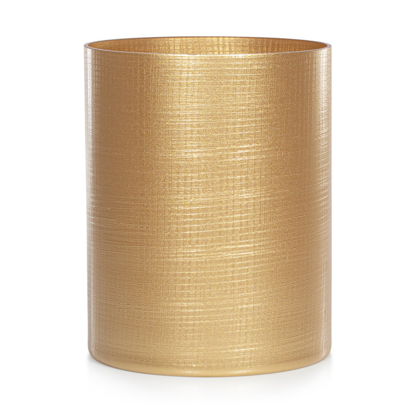 Corbeille pour déchets en verre 3 gallons Cambric, Or