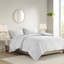 Housse de couette très grand / très grand médaillon - gris blanc, doux, lavable à la machine et avec fermeture à boutons