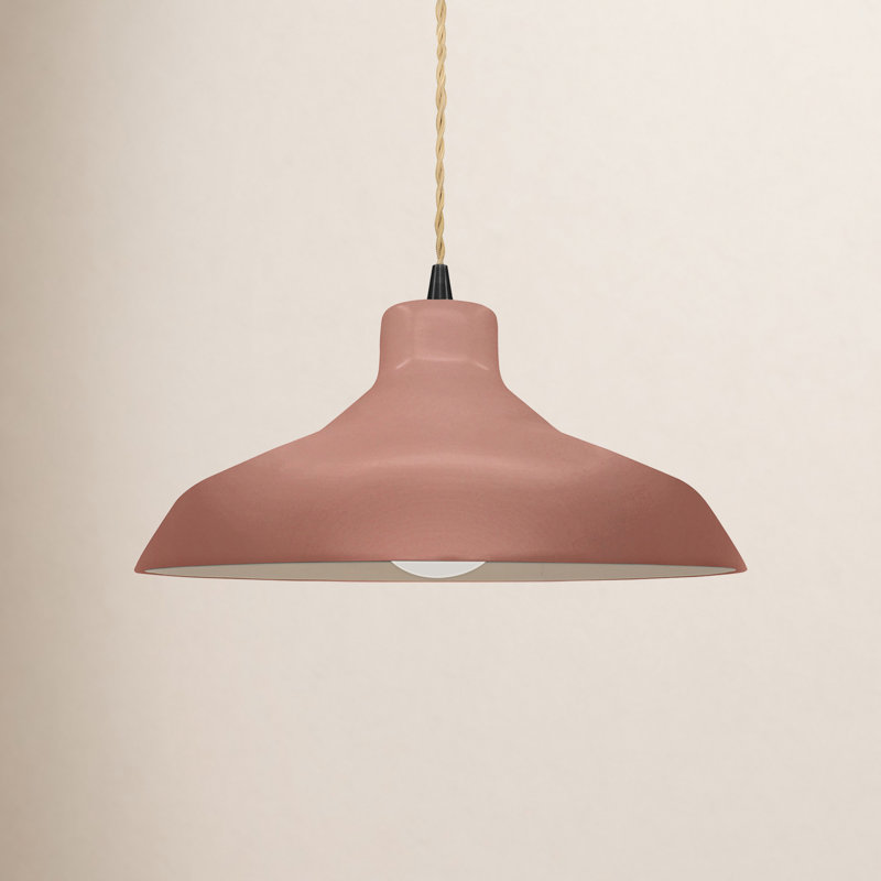 Gela 1 - Light Dome Pendant, Matte Black, Bisque, 7.5" H x 15.5" W x 15.5"