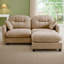 Canapé modulaire en L avec repose-pieds Chenille-521556247