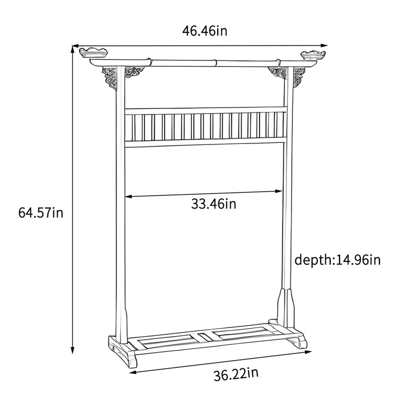 Classic Elegance Rosewood  Wardrobe, Dull Red