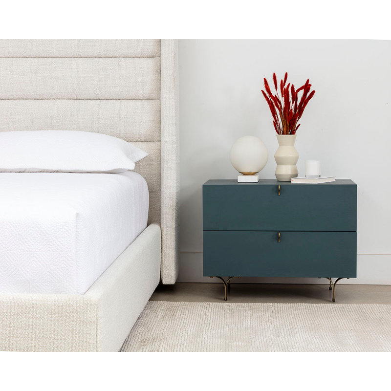 Mithush 30'' W Nightstand, Teal