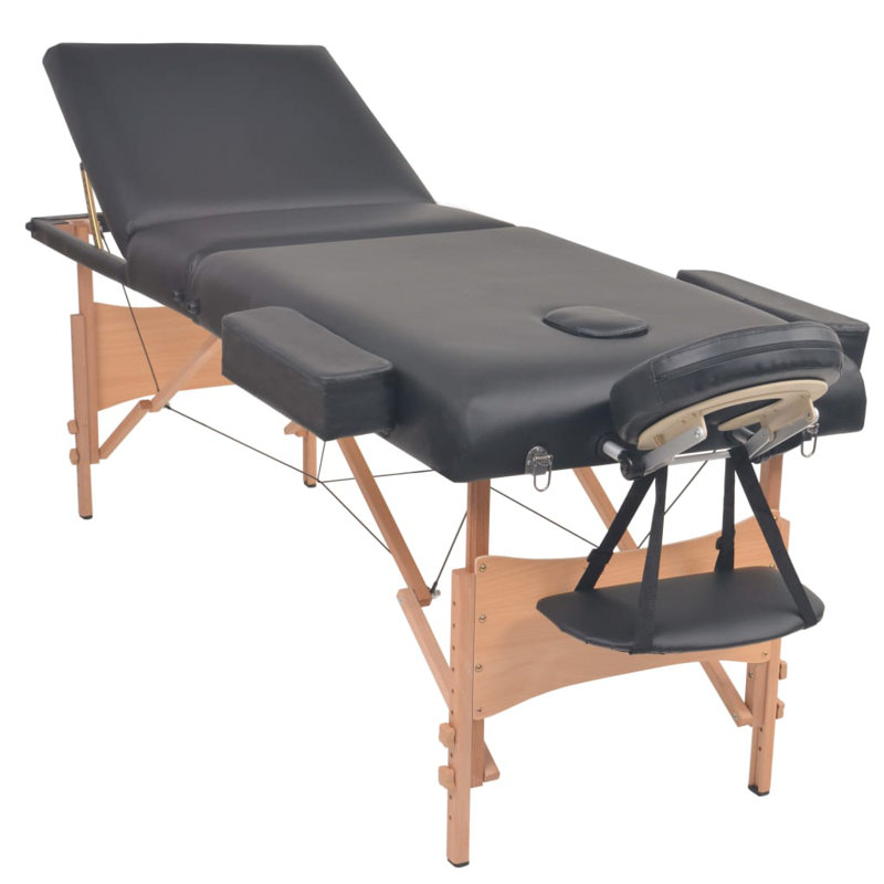 Table pliante rectangulaire réglable de 87 po, Noir