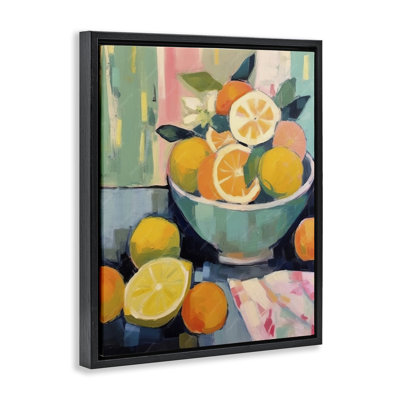  Art sur toile orange et citron par LSR Design Studio
