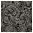 Jacquard Paisley Rod Pocket Valance with Beaded Trim, Black, 50" W x 18" L