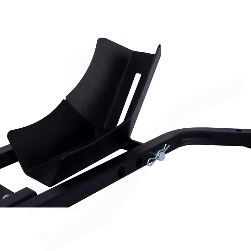 Cale de pneu avant pour moto, support de roue robuste de 1200 lb, cale avant noire pour roues de 17 à 21 po, support de remorque en acier de haute qualité