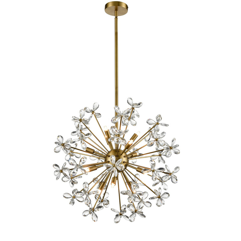 Lustre globe unique à 8 lumières Lionel, H 25 po x l 23 po x P 23 po