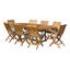 Outdoor 9 - Piece Teak Dining Set with Cushions