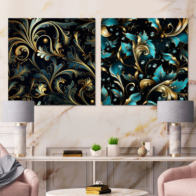 Autry - ensemble de 2 reproductions d'art sur toile abstraites