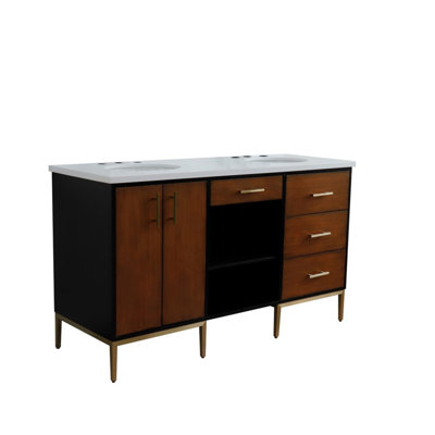 Ensemble de meuble-lavabo double 61 "