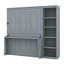 Lit escamotable double avec bureau et bibliothèque, lit escamotable au design compact et peu encombrant-2071439206-2071439226