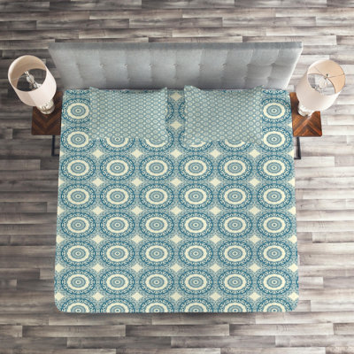 Morrocan Eclectic Geometric Shapes Coverlet