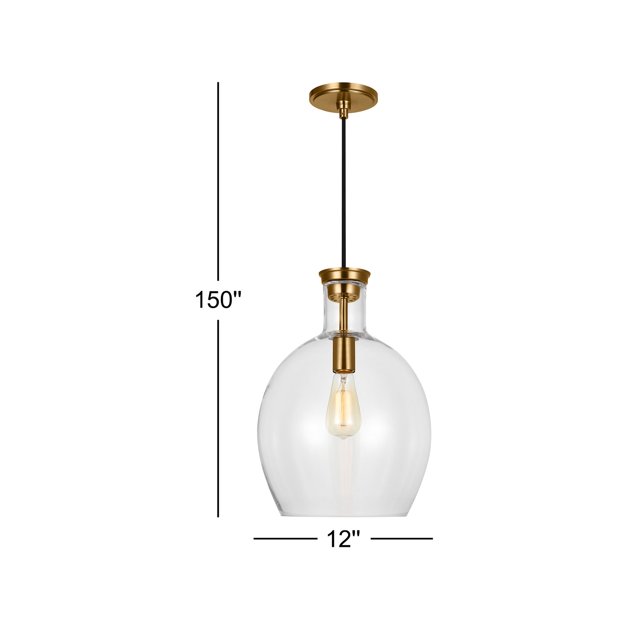 Single Light Glass Dimmable Pendant