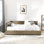 Structure de lit capitonnée avec rangement, canapé-lit avec dossier et accoudoirs confortables, lit pour chambre à coucher, salon, velours