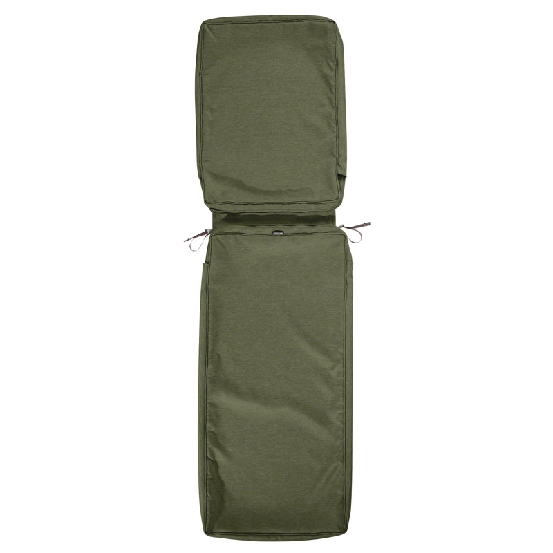 Pina Water-Resistant Patio Chaise Lounge Cushion Cover, Heather Fern, 3" H x 72" W x 21" D