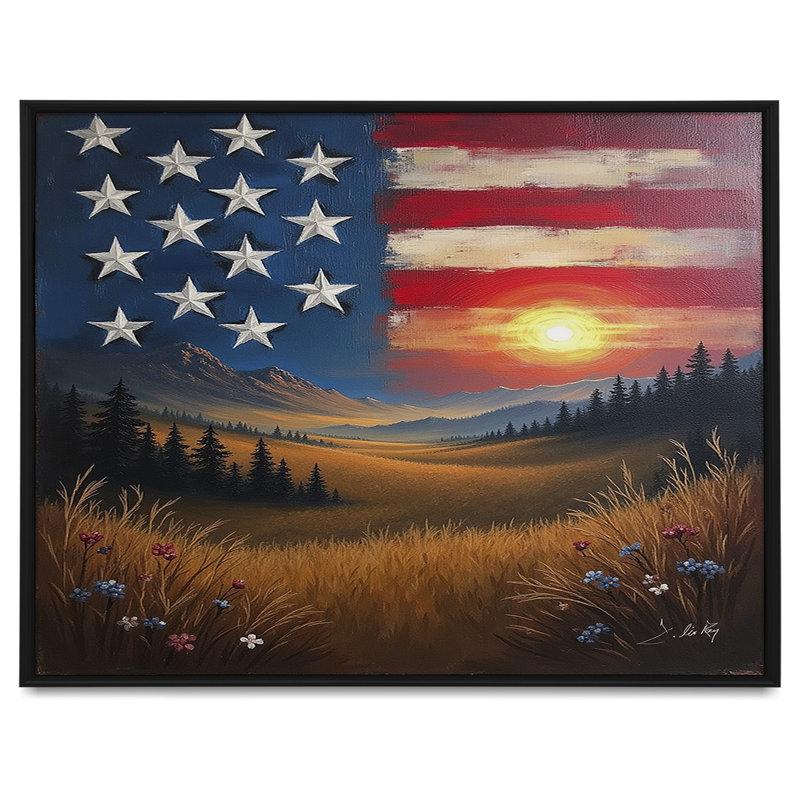 Freedom Framed Canvas Print, 16" H x 24" W