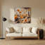 «Southwestern Plants Desert Wildflower 164», art mural en métal beige