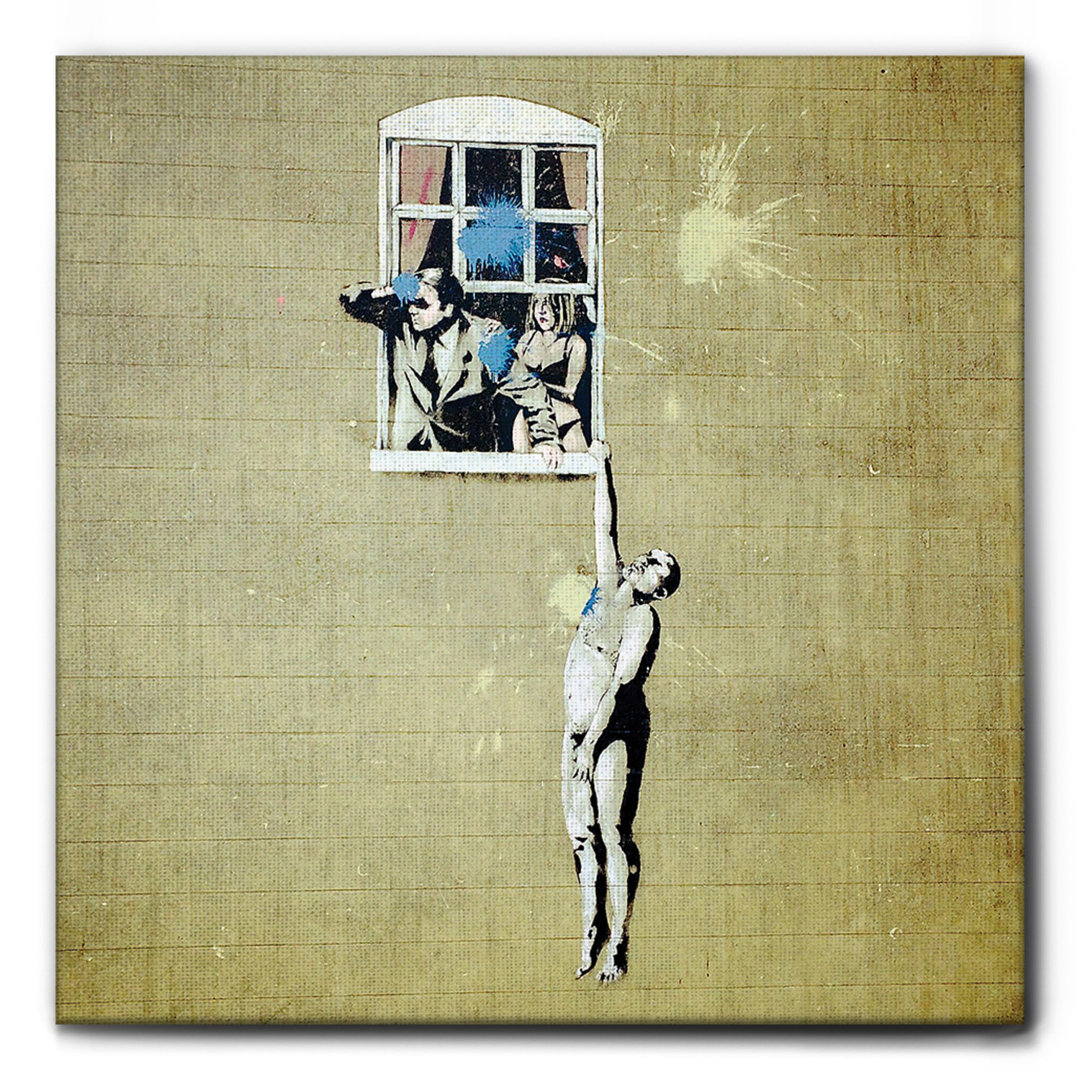 Leinwandbild Hanging Man von Banksy