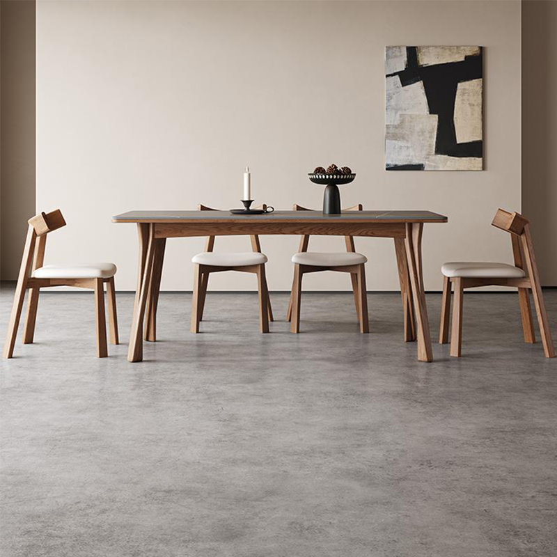 Ensemble de table de salle à manger haut de gamme de luxe léger et minimaliste, H 29,5 po x L 63 po x l 31,5 po