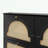 Mid-Century Narrow Shoe Cabinet with 4 Rattan Flip Drawers, 2 Hooks for Entryway-805772224