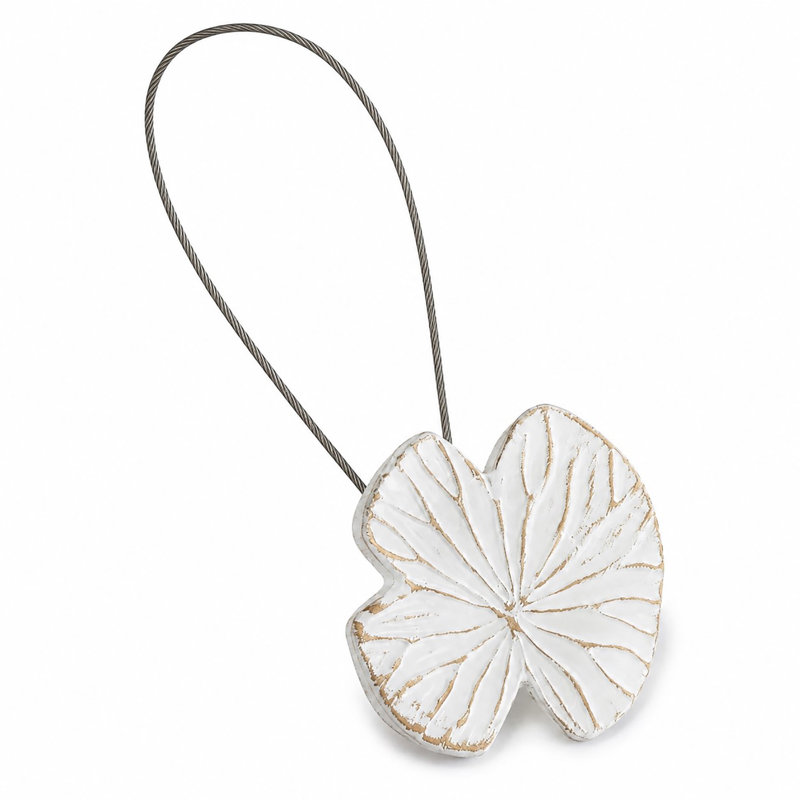 Nenuphar Resin Curtain Tieback, White