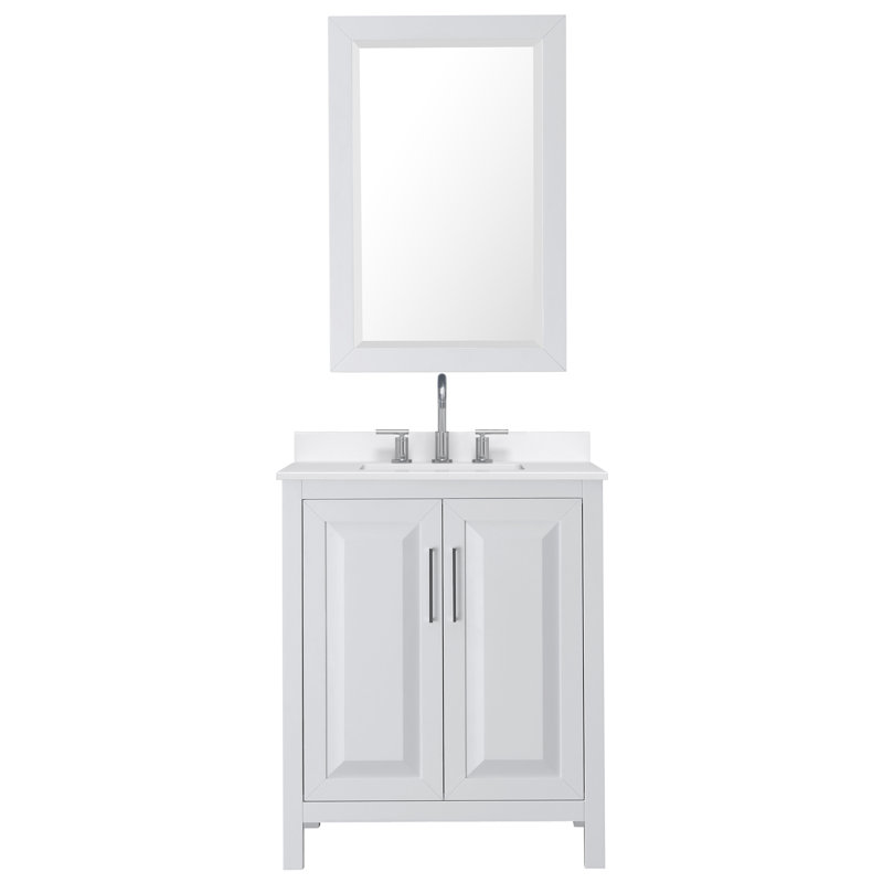 Daria 30'' W Single Vanity, Polished Chrome, Brown, Giotto Quartz