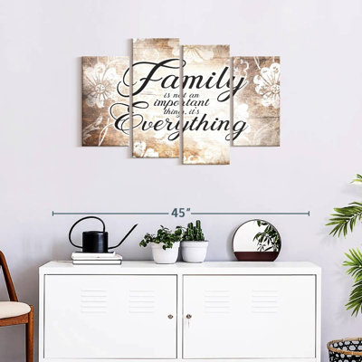 " Family Is Everything Love Quote " by Faithinart 4 - Pieces